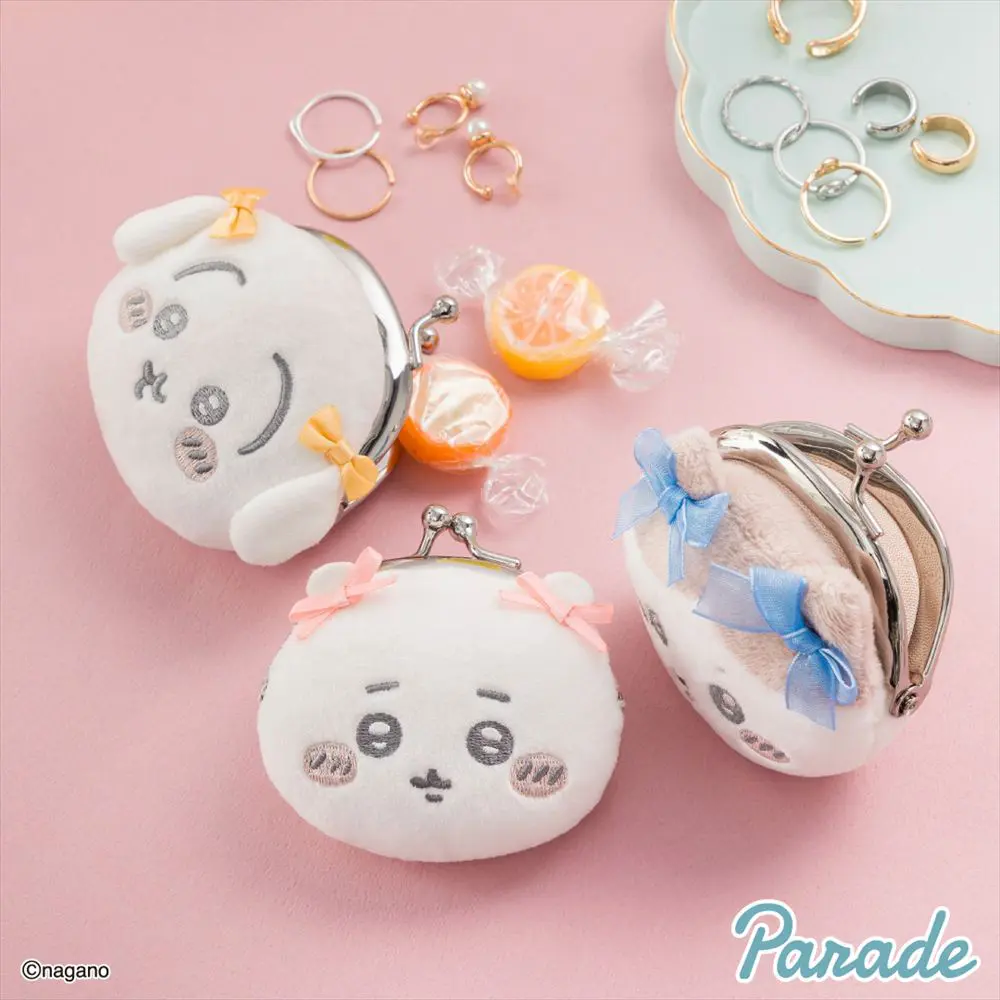 ちいかわ ミニがまぐち～リボン～ 8種×２　１６個セット リボン姿がかわいいパッチンお財布「ちいかわ ミニがまぐち