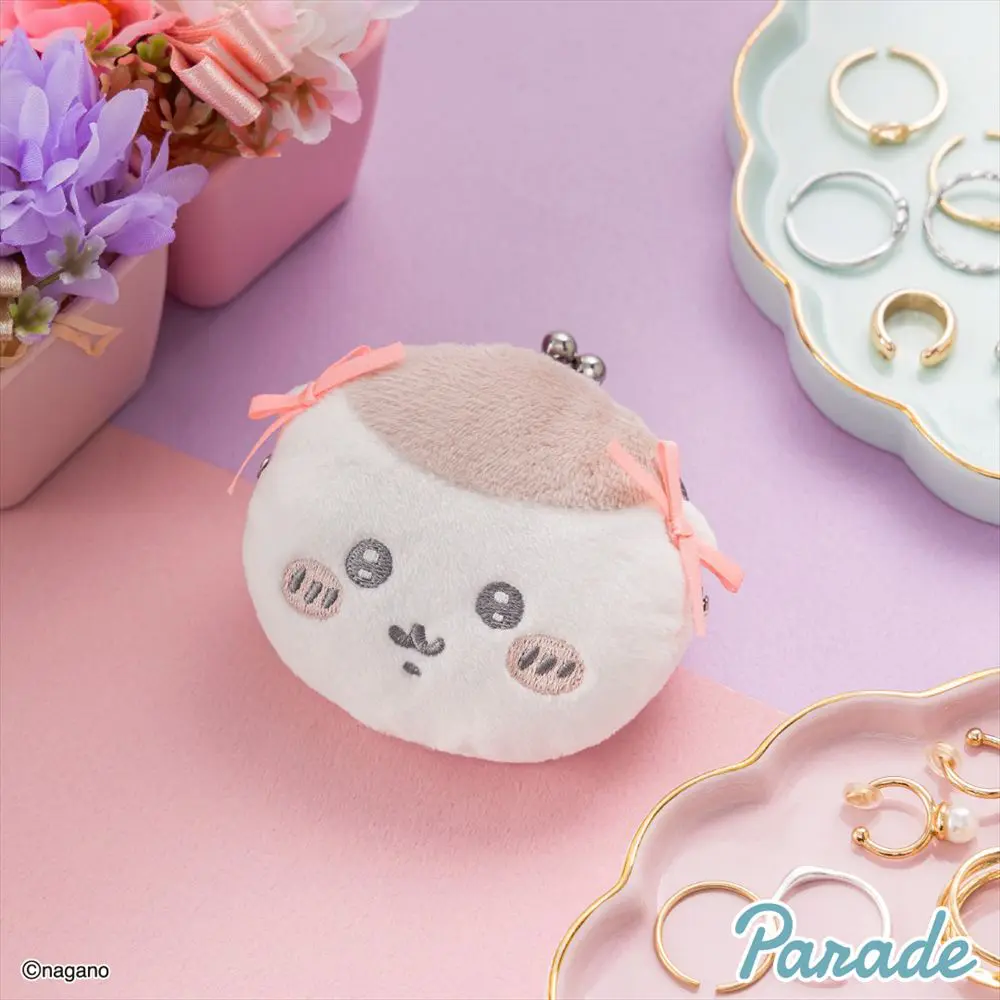 リボン姿がかわいいパッチンお財布「ちいかわ ミニがまぐち