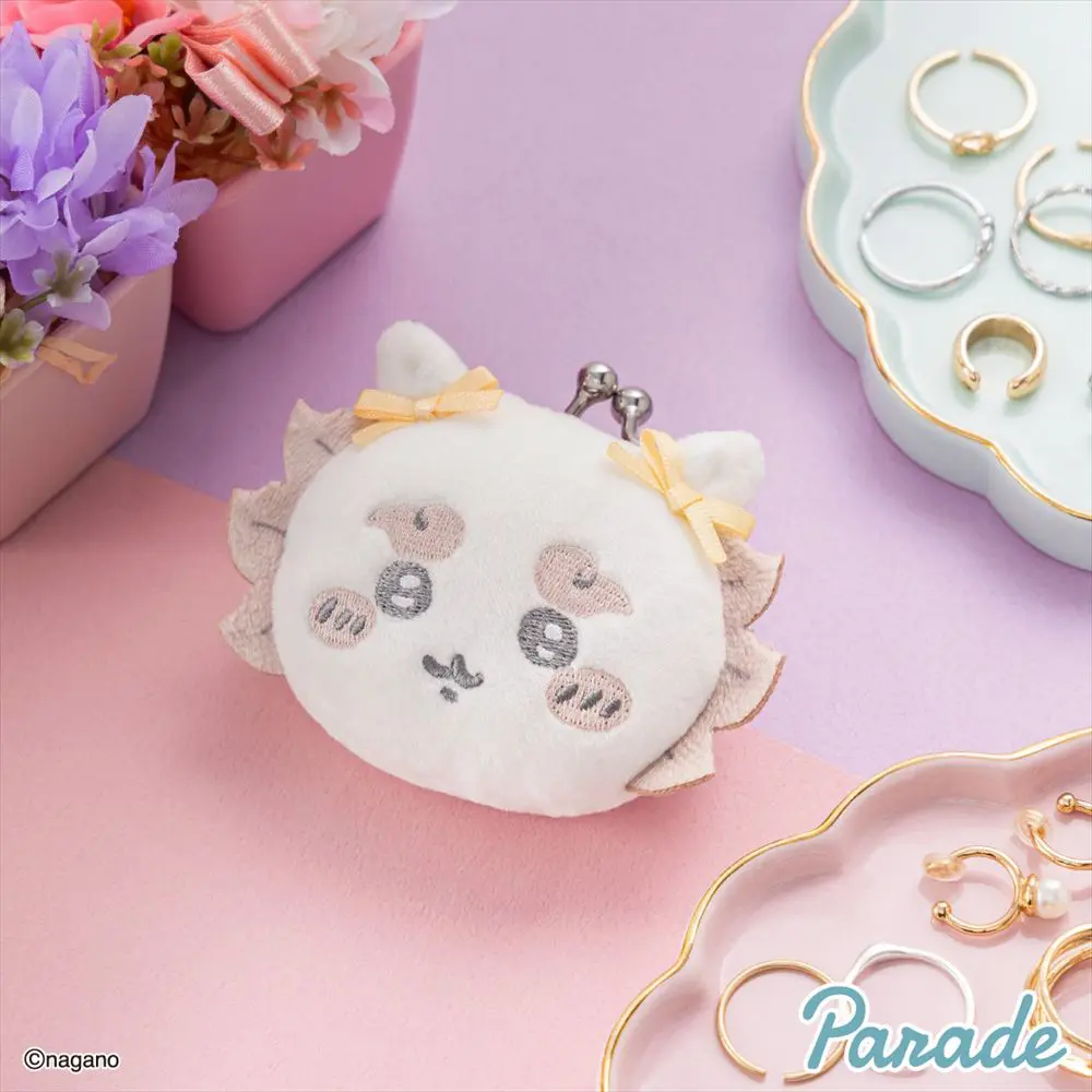 リボン姿がかわいいパッチンお財布「ちいかわ ミニがまぐち