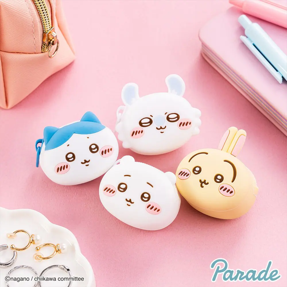 ぷにぷにの小物入れ！「ちいかわ おかおミニシリコンポーチ」が