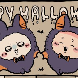 【ちいかわマンガ】モモンガ&カニちゃんのハロウィン!ハチワレナースに超音波のいたずら!? 2025-10-31T235528.229_R